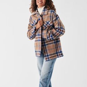 Cozy Wool Blend Cotswold Plaid Shacket